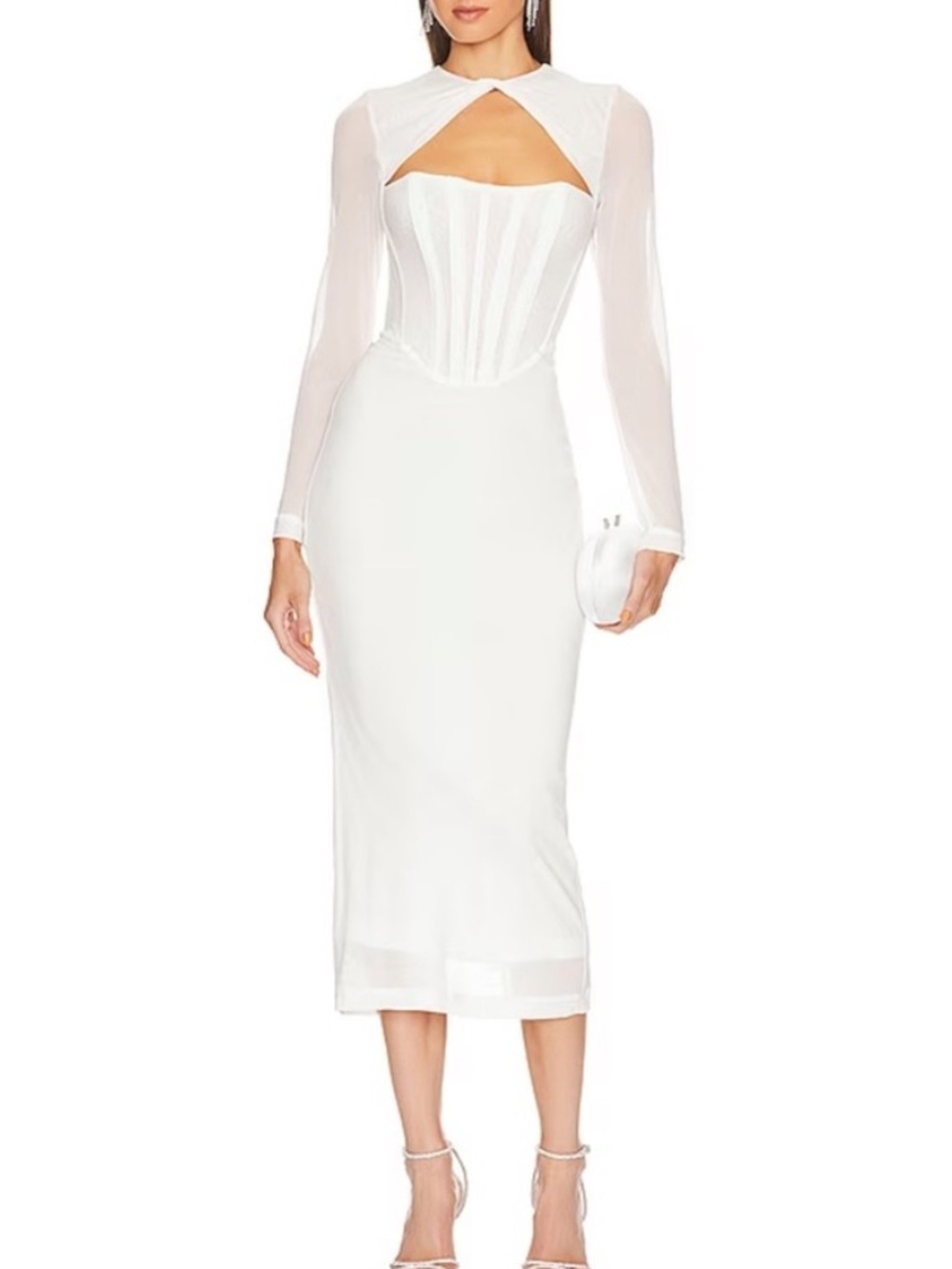 Bardot Ramona Sheer Corset Mesh Dress
Long Sleeve Midi Dress